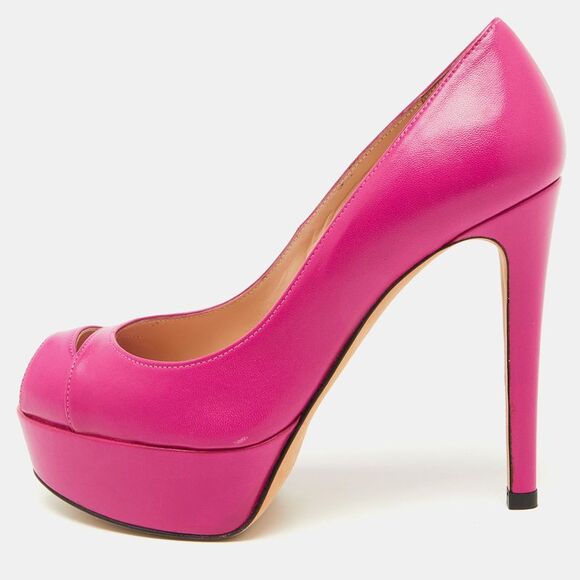 Stuart Weitzman Pink Leather Peep Toe Platform Pumps Size 36,New Products : American Fashion Style Bags On Sale